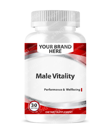 Male Vitality, Performance and Wellbeing Softgels White Label | Black Seed Oil + Eurycoma + Tribulus +Ashwahandha - Private Label Softgels Manufacturer
