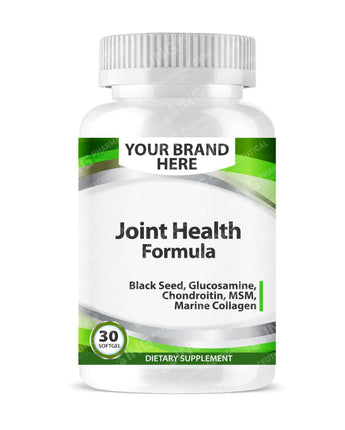 Joint Health Formula Softgels White Label | Black Seed Oil + Glucosamine + Chondroitin +MSM + Marine Collagen - Private Label Softgels Manufacturer