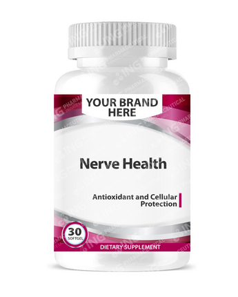 Nerve Health, Antioxidant and Cellular Protection Softgels White Label | Vitamin B1 + B12 + Alpha Lipoic Acid + Folic Acid + Inositol + Selenium... - Private Label Softgels Manufacturer