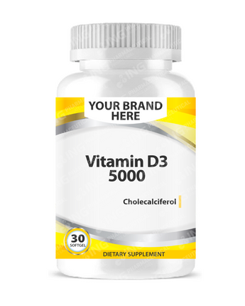 Vitamin D3 5000IU Softgels White Label | Vit D3 5000 IU Private Label Softgels Manufacturer