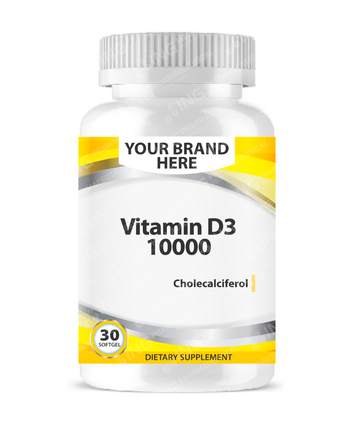 Vitamin D3 10,000IU Softgels White Label | Vit D3 10000 IU Private Label Softgels Manufacturer