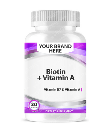 Biotin + Vitamin A Softgels White Label | Vit B7 + Vit A Private Label Softgels Manufacturer