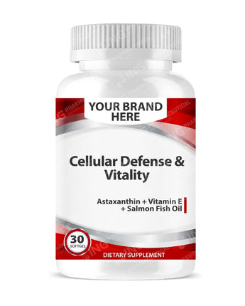 Astaxanthin + Vitamin E + Salmon Fish Oil Softgels White Label | Astaxanthin + Vitamin E + Salmon Fish Oil - Private Label Softgels Manufacturer