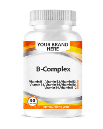 B-Complex Softgels White Label | Vit B1, B2, B3, B5, B6, B8, B9, B12 | Vitamin B Complex Private Label Softgels Manufacturer