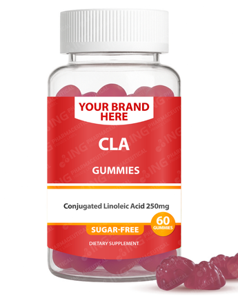 CLA (Sugar-Free) Gummies Private Label (PECTIN) | Conjugated Linoleic Acid (CLA) 250mg | Private Label Gummy Manufacturer | LOW MOQ FORMULA