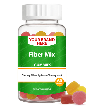 Fiber Mix Gummies Private Label (PECTIN) | Dietary Fiber Gummies  | Private Label Gummy Manufacturer | LOW MOQ FORMULA