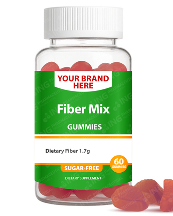 Fiber Mix (Sugar-Free) Gummies Private Label (PECTIN) | Dietary Fiber Gummies  | Private Label Gummy Manufacturer | LOW MOQ FORMULA