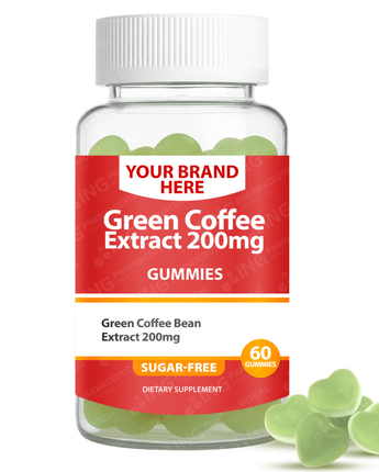 Green Coffee Extract 200mg (Sugar-Free) Gummies Private Label (PECTIN) | Metabolism Support Gummies  | Private Label Gummy Manufacturer | LOW MOQ FORMULA