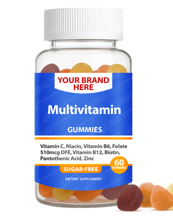 Multivitamin (Sugar-Free) Gummies Private Label (PECTIN) | Comprehensive Support Gummies  | Private Label Gummy Manufacturer | LOW MOQ FORMULA