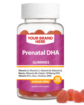 Prenatal DHA (Sugar-Free) Gummies Private Label (PECTIN) | Prenatal Gummies  | Private Label Gummy Manufacturer | LOW MOQ FORMULA
